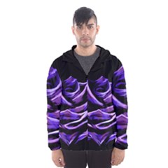 Rose Flower Design Nature Blossom Hooded Wind Breaker (men) by Nexatart