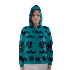 Aztecs Pattern Hooded Wind Breaker (women) by ValentinaDesign
