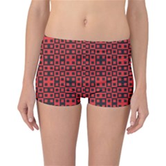 Abstract Background Red Black Reversible Bikini Bottoms by Nexatart