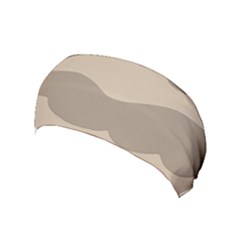 Pattern Wave Beige Brown Yoga Headband by Nexatart