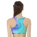Background Colorful Scrapbook Paper Sports Bra with Border View2