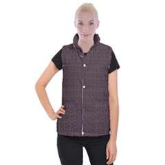 Pattern Background Star Women s Button Up Puffer Vest by Nexatart
