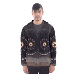 Pattern Design Symmetry Up Ceiling Hooded Wind Breaker (men) by Nexatart