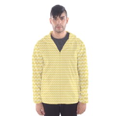 Pattern Yellow Heart Heart Pattern Hooded Wind Breaker (men) by Nexatart