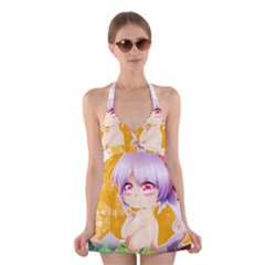 Easter Bunny Girl Halter Swimsuit Dress by Catifornia