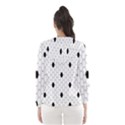 Black White Hexagon Dots Hooded Wind Breaker (Women) View2