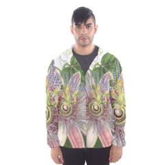 Passion Flower Flower Plant Blossom Hooded Wind Breaker (men) by Nexatart