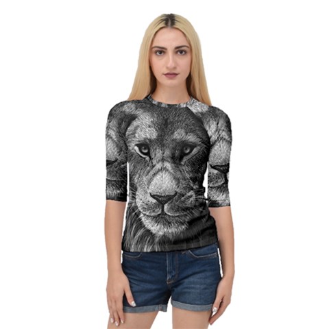 My Lion Sketch Quarter Sleeve Tee by 1871930