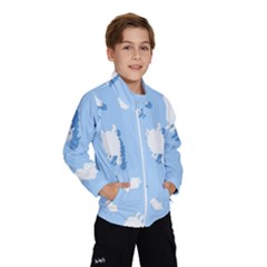 Vector Sheep Clouds Background Wind Breaker (kids) by Nexatart