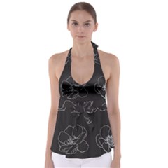 Rose Wild Seamless Pattern Flower Babydoll Tankini Top by Nexatart