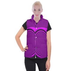 Background Coloring Circle Colors Women s Button Up Puffer Vest by Nexatart