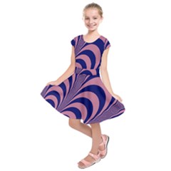 Fractals Vector Background Kids  Short Sleeve Dress by Nexatart