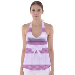 Purple Modern Babydoll Tankini Top by Nexatart
