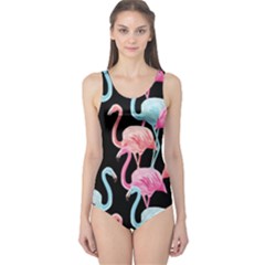 Flamingo One Piece Swimsuit by PattyVilleDesigns