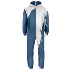 Blue White Hill Hooded Jumpsuit (men)  by Mariart