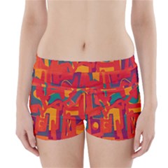 Abstract Art Boyleg Bikini Wrap Bottoms by ValentinaDesign