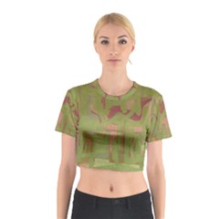 Abstract Art Cotton Crop Top by ValentinaDesign