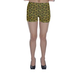 Roses Pattern Skinny Shorts by Valentinaart