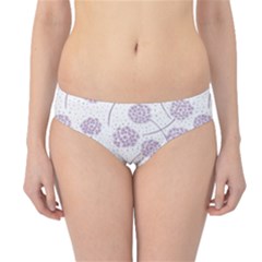 Purple Tulip Flower Floral Polkadot Polka Spot Hipster Bikini Bottoms by Mariart