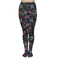 Floral Pattern Women s Tights by ValentinaDesign