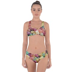 Jelly Beans Candy Sour Sweet Criss Cross Bikini Set by Nexatart