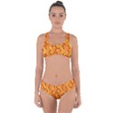 Honeycomb Pattern Honey Background Criss Cross Bikini Set View1