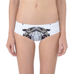 Funny Creepy Alien Headbones Small Classic Bikini Bottoms by dflcprints