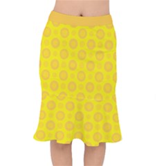 Cheese Background Mermaid Skirt by berwies