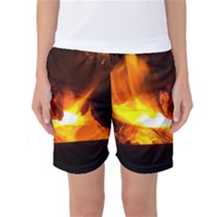 Fire Rays Mystical Burn Atmosphere Women s Basketball Shorts by Nexatart