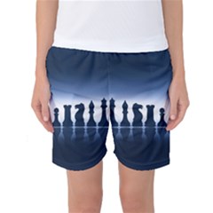 Chess Pieces Women s Basketball Shorts by Valentinaart