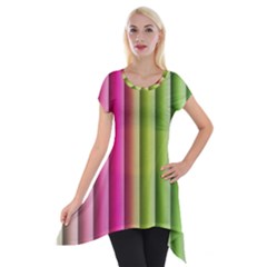 Vertical Blinds A Completely Seamless Tile Able Background Short Sleeve Side Drop Tunic by Nexatart