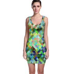 Pixel Pattern A Completely Seamless Background Design Sleeveless Bodycon Dress by Nexatart