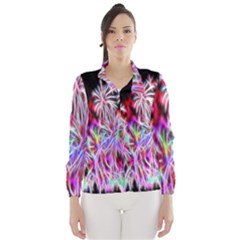 Fractal Fireworks Display Pattern Wind Breaker (women) by Nexatart