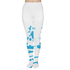 Blue Stain Spot Paint Women s Tights by Mariart