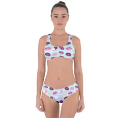 Donut Jelly Bread Sweet Criss Cross Bikini Set by Mariart