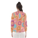 Doughnut Bread Donuts Orange Hooded Wind Breaker (Women) View2