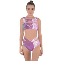 Light Means Net Pink Rainbow Waves Wave Chevron Bandaged Up Bikini Set  by Mariart