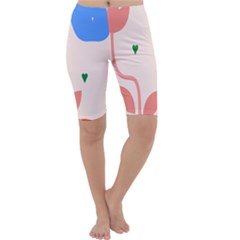 Lip Sexy Flower Tulip Heart Pink Red Blue Green Love Cropped Leggings  by Mariart