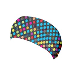 Polkadot Rainbow Colorful Polka Circle Line Light Yoga Headband by Mariart