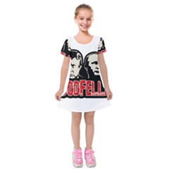 Goodfellas Putin And Trump Kids  Short Sleeve Velvet Dress by Valentinaart