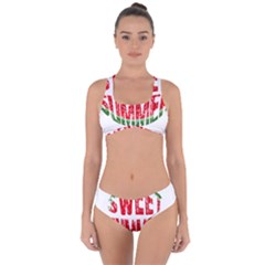 Watermelon - Sweet Summer Criss Cross Bikini Set by Valentinaart