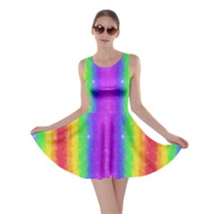 Striped Painted Rainbow Skater Dress by Brini