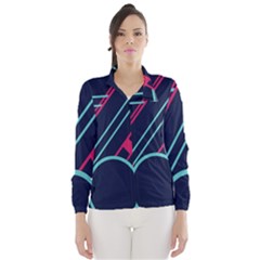 Flag Blue Orange Circle Polka Hole Space Wind Breaker (women) by Mariart