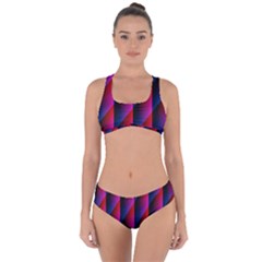 Photography Illustrations Line Wave Chevron Red Blue Vertical Light Criss Cross Bikini Set by Mariart