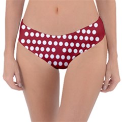 Pink White Polka Dots Reversible Classic Bikini Bottoms by Mariart