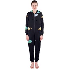 Planets Space Hooded Jumpsuit (ladies)  by Mariart