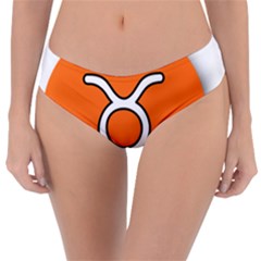 Taurus Symbol Sign Orange Reversible Classic Bikini Bottoms by Mariart