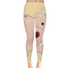 Happy Cartoon Baby Hippo Leggings  by Catifornia