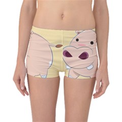 Happy Cartoon Baby Hippo Boyleg Bikini Bottoms by Catifornia