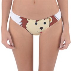 Happy Cartoon Baby Lion Reversible Hipster Bikini Bottoms by Catifornia